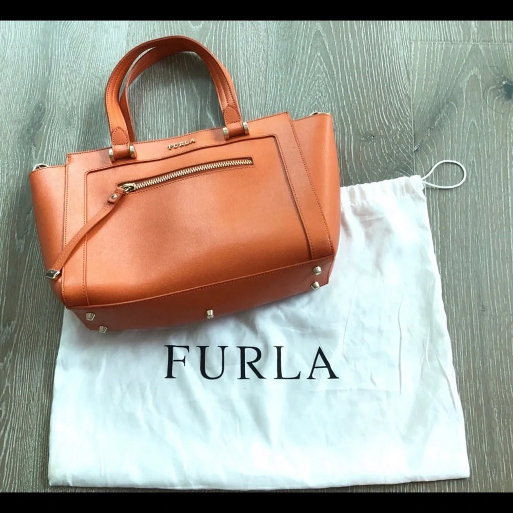 Orange Furla purse - Picture 5 of 11